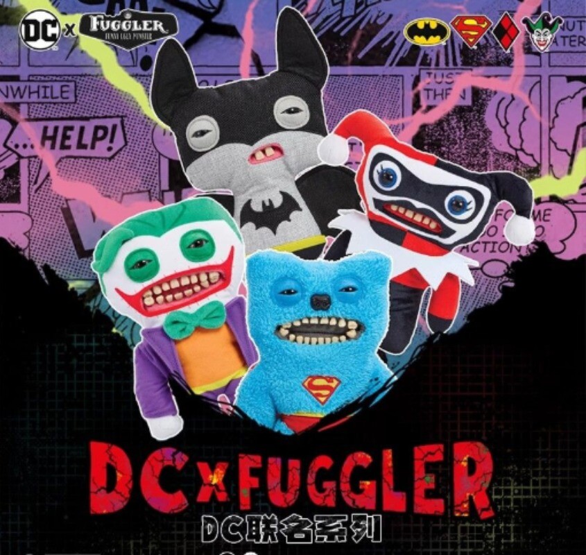 ★FUGGLER★ set superman plush batman plush Fuggler Funny Ugly Monsters X DC Batman Superman Joker