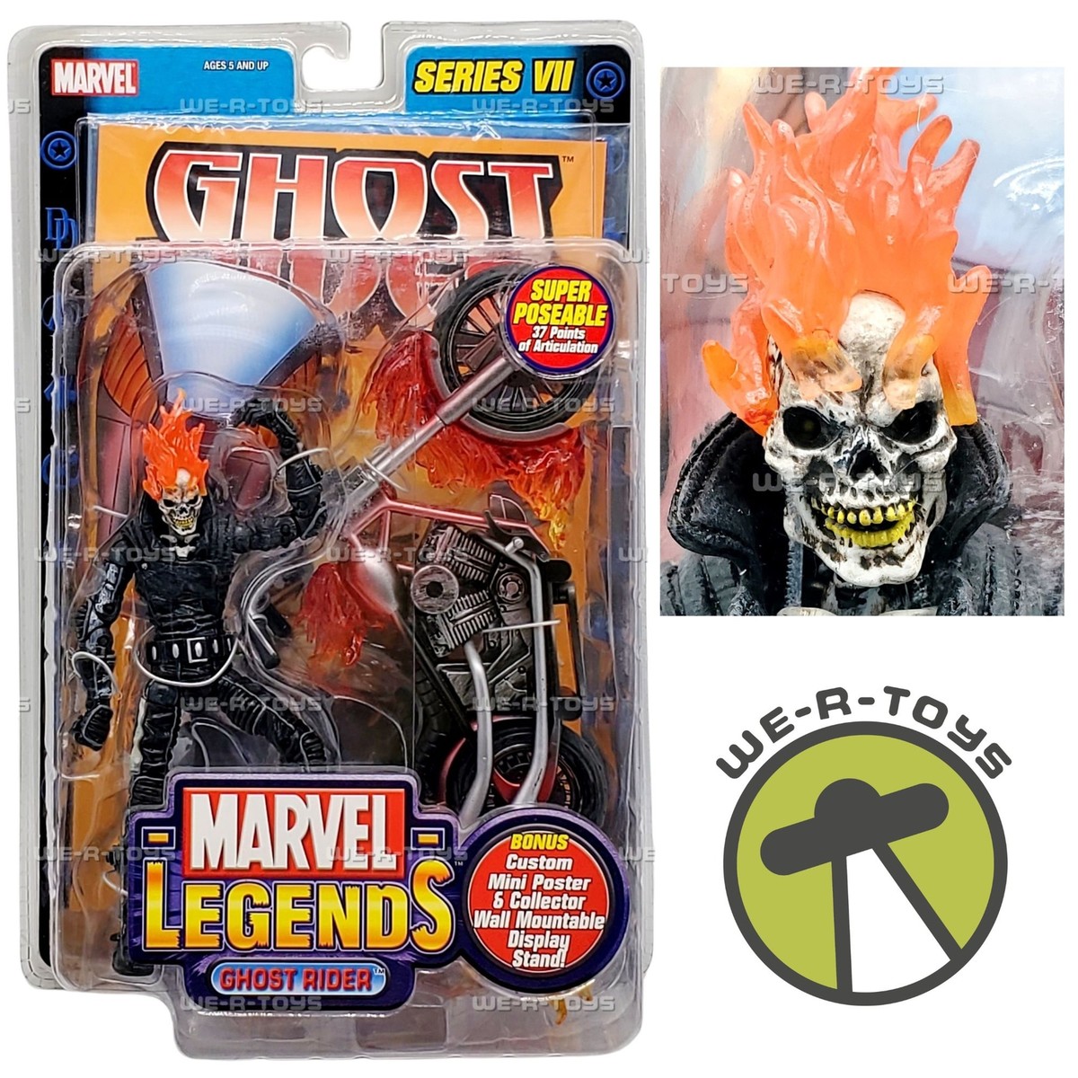 Marvel Legends Series 7 Ghost Rider Action Figure 2004 Toy Marvel Legends Series 7 Ghost Rider Action Figure 2004 Toy