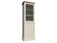 Vitrine Vitrinenschrank Royal W1D Nordische Kiefer 2 TüRen Wohnzimmerschrank