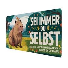 Capybara Motivation - Sei immer du selbst Schreibtischunterlage 69x31cm XXL