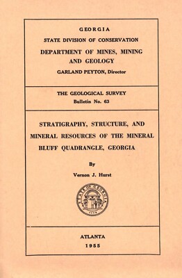 Stratigraphy Structure and Mineral Resources of Mineral Bluff Quadrangle Georgia