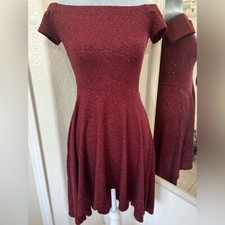 Maroon sparkly homecoming dress