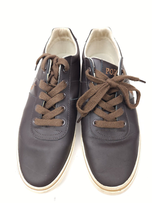 Polo Ralph Lauren Hanford Sneakers Mens Sz 9 D Brown Leather 