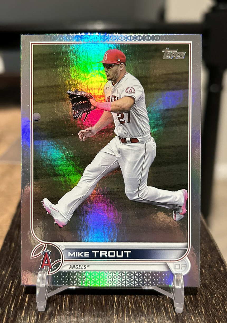 2022 Topps Series 1 MIKE TROUT #27 Silver Rainbow Foil LOS ANGELES ANGELS