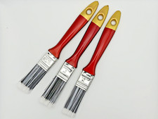 3 x One Inch Paint Brushes 1" 25mm Mixed Bristle Paint Brush Set - Small Brushes