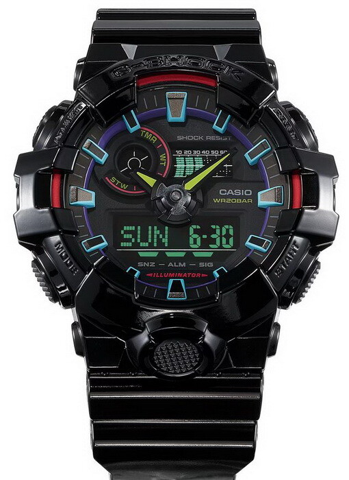 Casio G-Shock GA700RGB-1A Analog-Digital Rainbow Series Gamers