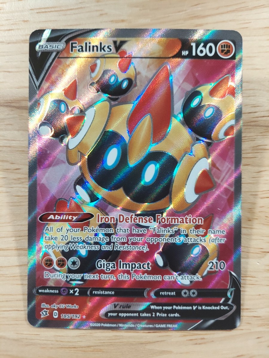 Falinks V 185/192 Rebel Clash NM Full Art Ultra Rare Pokemon Card
