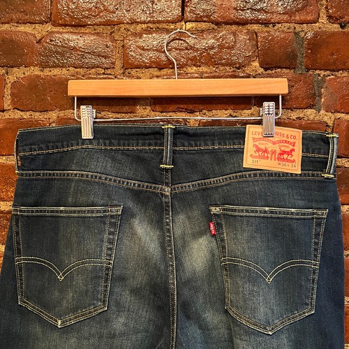 Levi’s 511 Jeans Men’s 38x33 (Tag 36x34) Blue Distressed Slim Fit Flex Stretch - Picture 6 of 16
