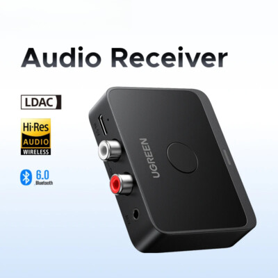 Bluetooth 6 Receiver LDAC AAC Hi-Fi 3.5mm Jack 2RCA RCA Audio Adapter Receivers