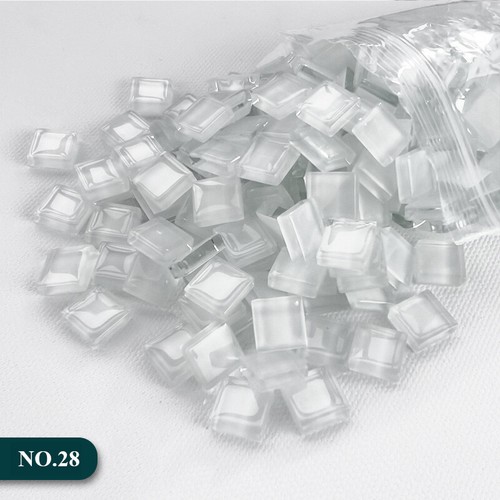 1100pcs Carré Cristal Mosaïque Tuile Patch Deocr Fournitures Vitrail DIY Craft - Afbeelding 40 van 41
