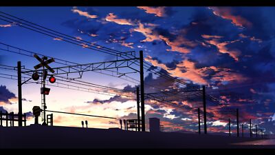 Anime clouds sky CCG Gaming Mat Desk