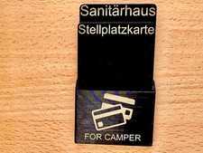 Kartenhalter für Stellplatz oder Sanitärhauskarte / Camping