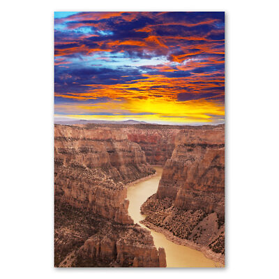 Postereck 1788 Poster Leinwand Canyon Utah, Landschaft Natur Wolken Felsen Fluss