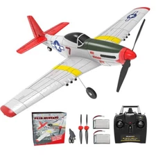 Volantexrc Mustang P51 4CH Fighter RC Airplane 6-Axis Gyro Aerobatic Plane Toy