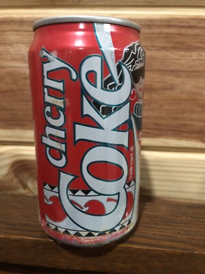 1989 Cherry Coke Coca Cola 2 cans set USA Pop Art Excellent