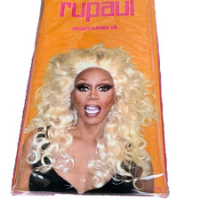 RuPaul Polished Platinum Blonde Wig Halloween Costume Blond Adult Fake Hair Drag