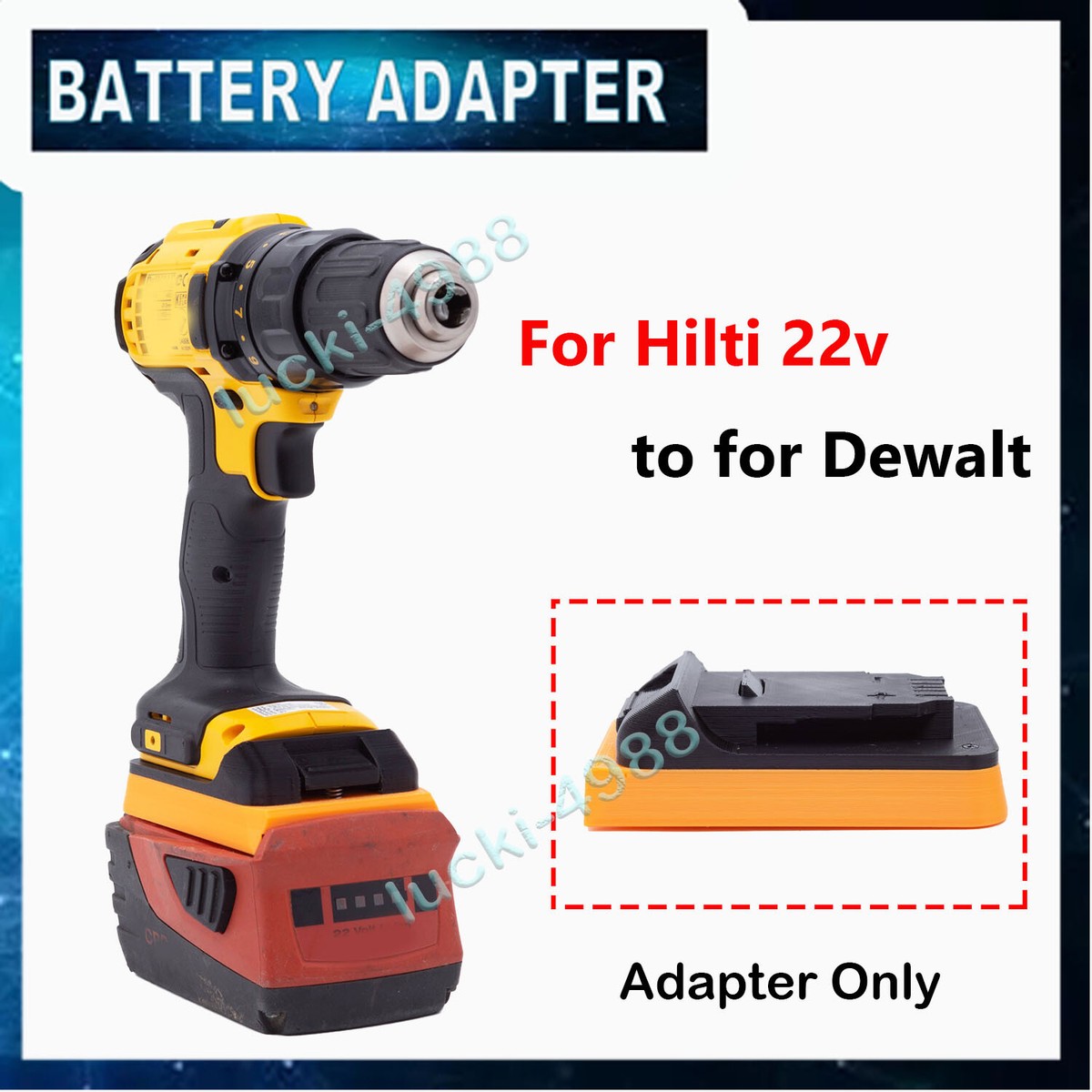 Adapter For Dewalt 20V Power Tools Works on for Hilti 22V B22