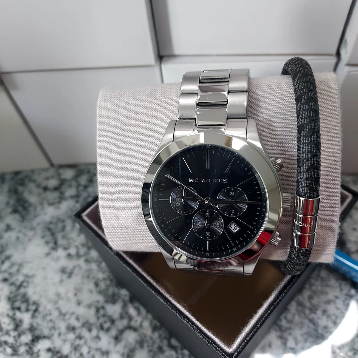 Michael Kors Mens Slim Runway Chronograph Red Coated Stainless Steel Bracelet Watch Dillards #8 Michael Kors Mens Slim Runway Chronograph Red Coated Stainless Steel Bracelet Watch Dillards