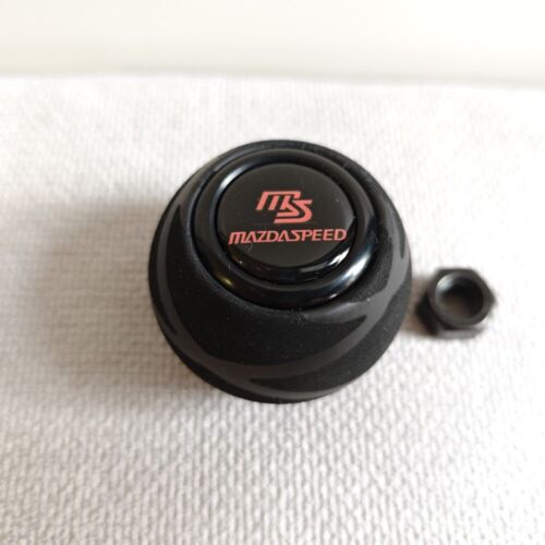 BLACK MAZDASPEED Alcantara LEATHER SHIFT GEAR KNOB for MAZDA 2 3 6 MX5 MIATA CX5 - Picture 3 of 7