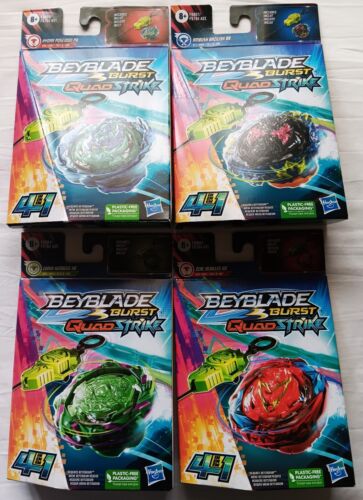 Beyblade Burst QuadStrike 4 in 1 Toy B8 H8 P8 A8 Lot of 4 Hasbro New - Picture 1 of 6