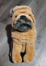 Vintage Dakin Shar Pei Plush Dog 1986 Stuffed Animal Wrinkles Realistic 14  