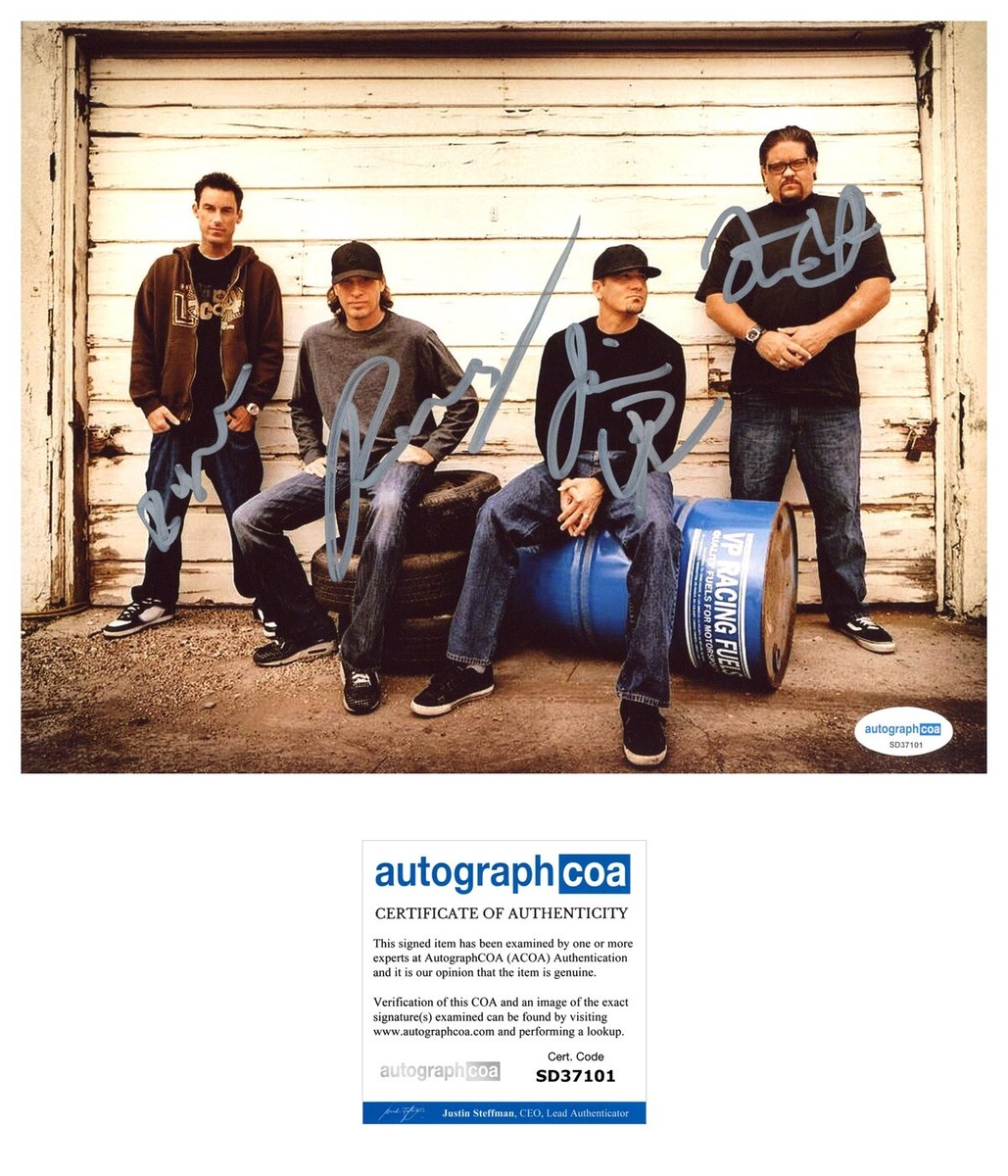 Pennywise Full Band Signed 8x10 Jim Lindberg Photo Fletcher, Byron