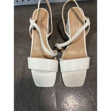 Journee Collection Women's White Slingback Dress Sandals Size 8