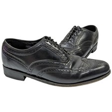 Mens FLORSHEIM Imperial 514420 Black Wing Tips Oxfords Shoes Size 9 3e EEE Wide