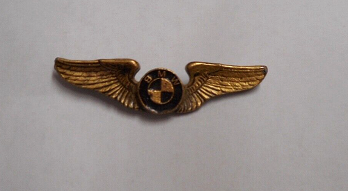 BMW MOTORCYCLE Biker Jacket Eagle Wings Pin-Vintage-Rare-Gold Color - Picture 3 of 3