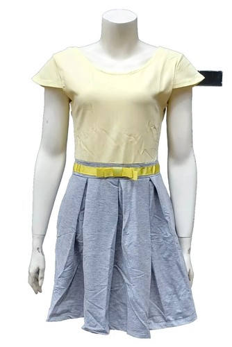 NEW Modagram Women's Cap Sleeve Dress With Sewn In Decorative Belt UK 10-12 - Picture 5 of 31