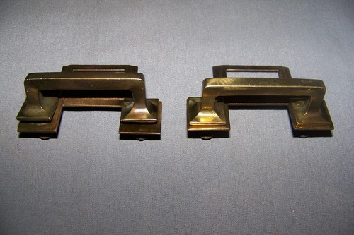 Two, Used, Vintage, Brass And Stamp Brass, Furniture Handles/Pulls - See Info - Picture 4 of 6
