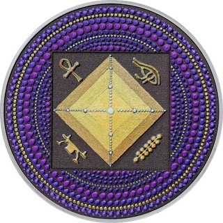 EGYPT PYRAMID Dot Art 3 Oz Silver Coin $20 Palau 2022