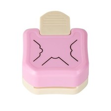 Decorative Corner Punch 3 in 1 Rounder Pattern Paper Edge Cutter Pink