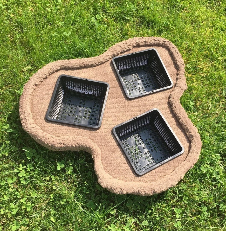 Pflanzinsel für den Gartenteich Gr. 3 / ca. 60 x 60 cm / 3 Pflanztöpfe - Bild 2 von 3