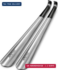 NINEMAX Shoe Horn Long Handle for Seniors Men Women, Metal Long Shoehorn Boot Ho