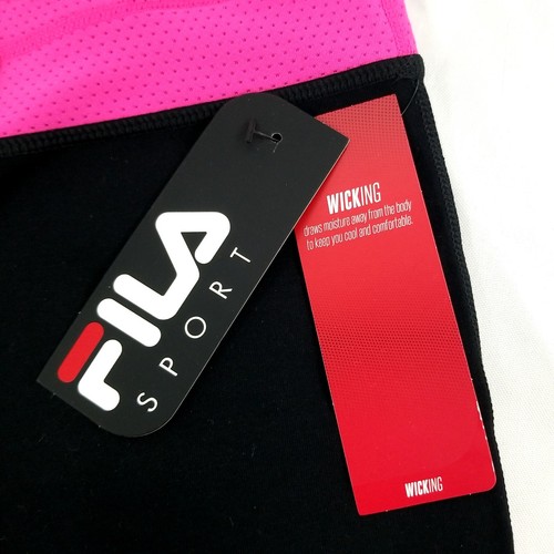 NWT Fila Womens Black/ Pink Wicking Athletic Pants Sz XL Short - Picture 7 of 11
