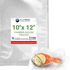 1,000 pcs Clear 10" x 12", 3 mil Vacuum Chamber Bags Great for Food Vac Storage