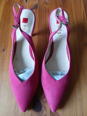 Damen Pumps Slingback Gr 5 1/2 NEU Wildleder Högl