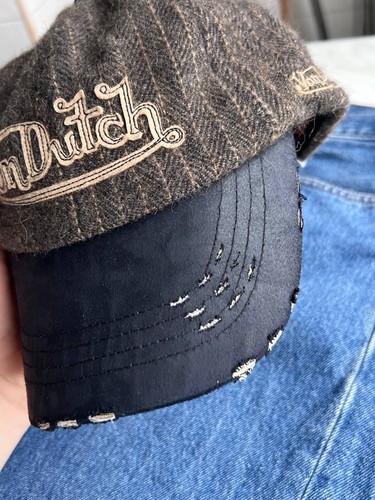 Von Dutch Vintage Mütze Cap Wolle Distressed Style 2000er Lederriemen Y2K Hat - Bild 5 von 17
