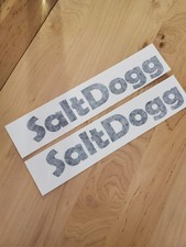 Salt Dogg Salt Spreader Decals Replacement Pair Sticker 10 Black 2 Fast Usa