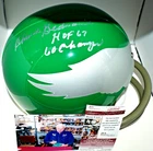 CHUCK BEDNARIK SIGNED CUSTOM 2 BAR F/S REP HELMET PHILADELPHIA EAGLES HOF 67 JSA