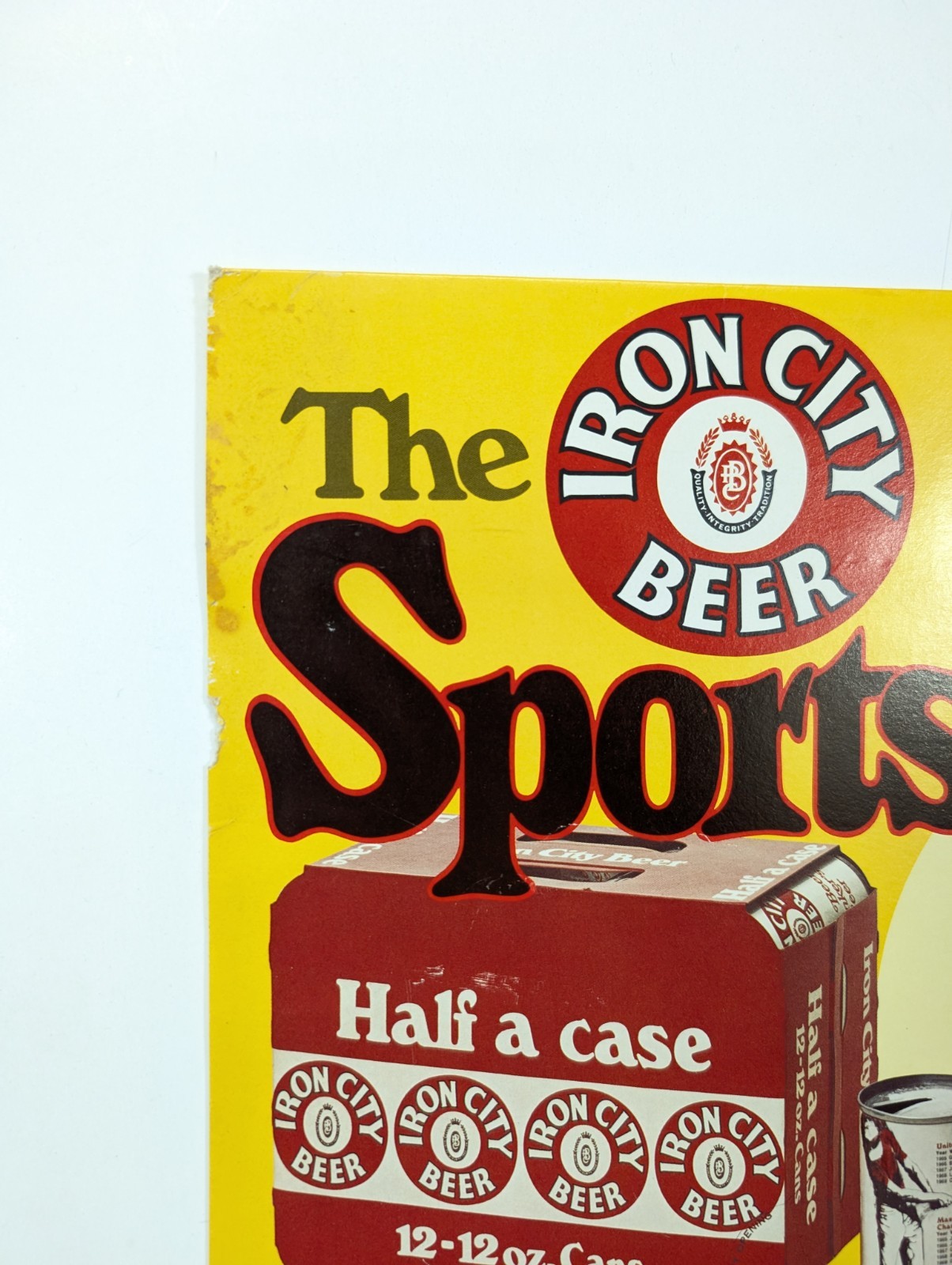 Iron City Beer The Sports Pack 1970s Sign 14" x 11"