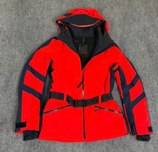 Giacca da sci donna Bogner Fire+Ice Moia rossa con cintura in poliammide con cappuccio taglia 8