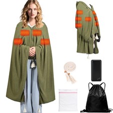 71"  43" Wearable Electric Heated Shawl, includes a  43", Green
