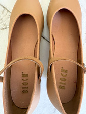 Bloch Techno Tap Shoes Women s 8.5 Tan Leather Mary Jane Dance Shoes