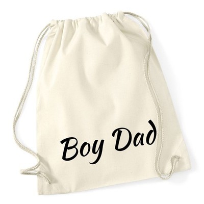 Turnbeutel Boy Dad Schriftzug Geschenkidee Boy Dad Geschenk Präsent Mitbringsel
