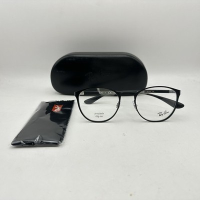 Ray Ban Unisex Phantos Thin Metal Front Eyeglasses RX6355 Black
