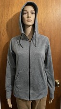 Gray Champion Performance Full Zip Hoodie Jacket Women s Size Medium