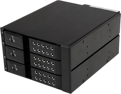 3-Bay Hot Swap Backplane for 3.5In SAS II/SATA III - 6 Gbps HDD - Aluminum Trayl