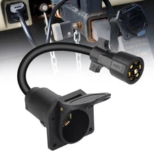 7-Way 1ft Extension Cable Plug Wiring Connector Cord for Cargo Trailer RV Truck